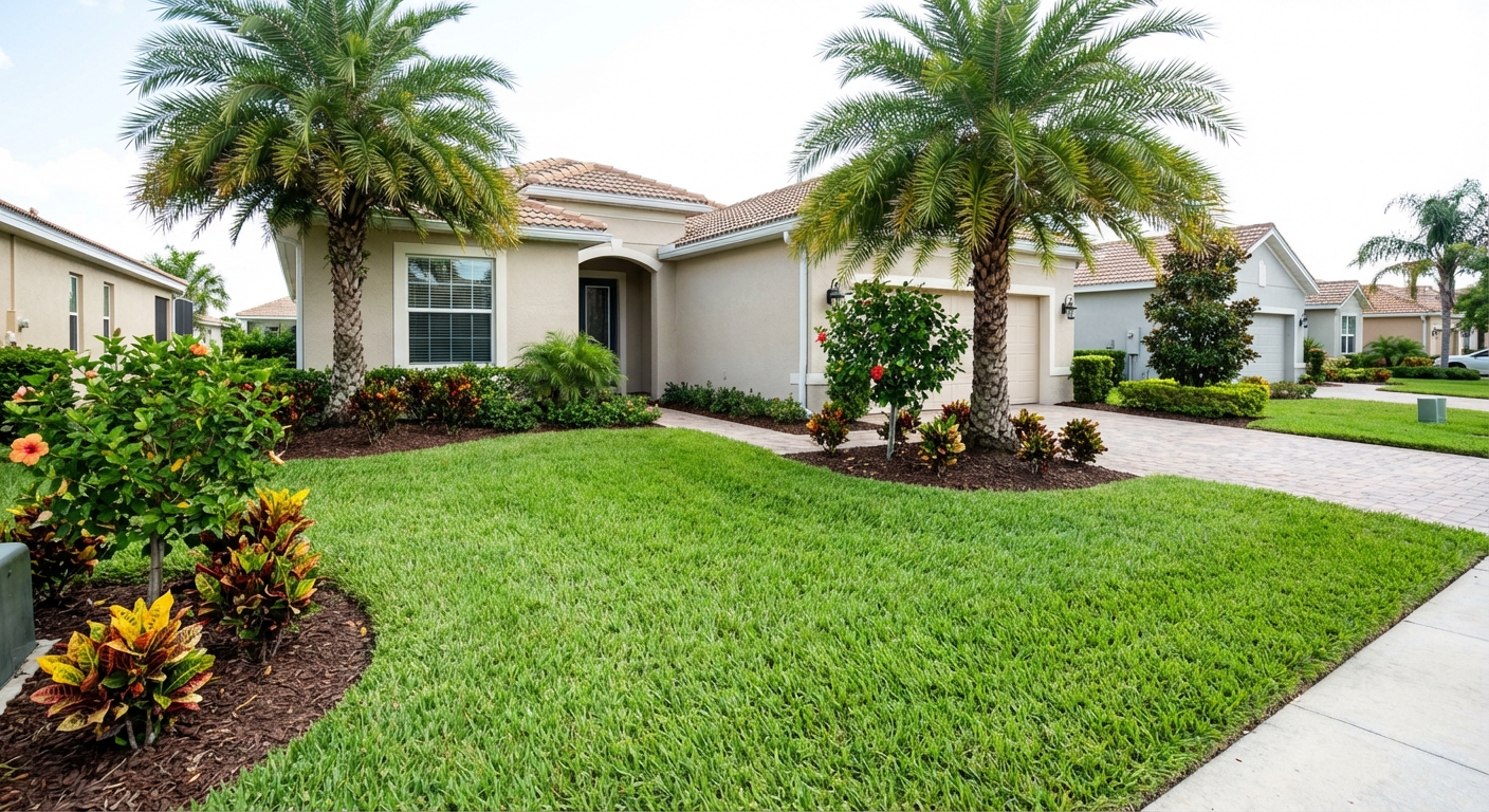 Beautiful landscaped garden